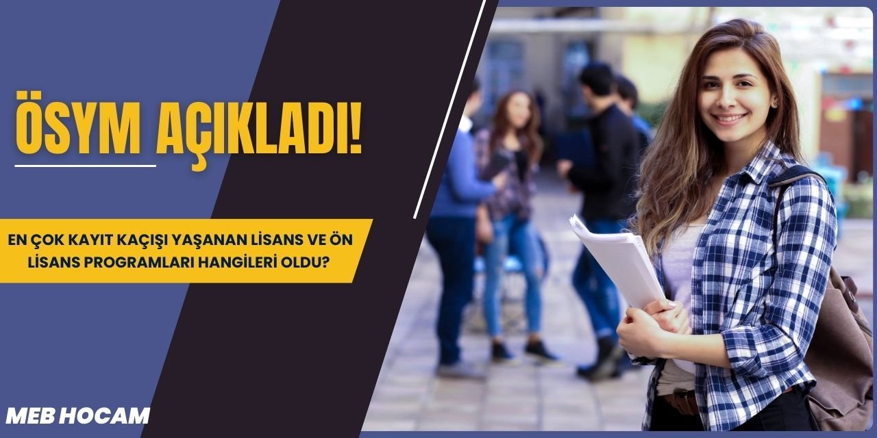 ÖSYM açıkladı! En çok kayıt kaçışı yaşanan lisans ve ön lisans programları hangileri oldu?