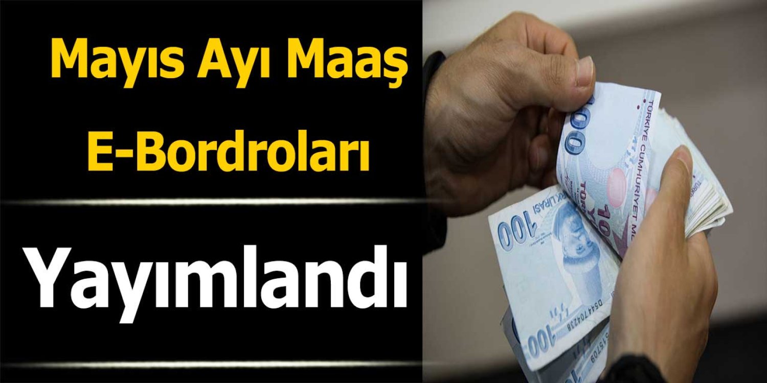 Mayıs ayı maaş e-bordroları yayımlandı