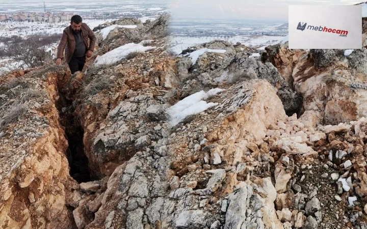 Malatya'da Korkunç Manzara: Deprem Dağı Resmen İkiye Böldü Yarığı Görenler İnanamadı