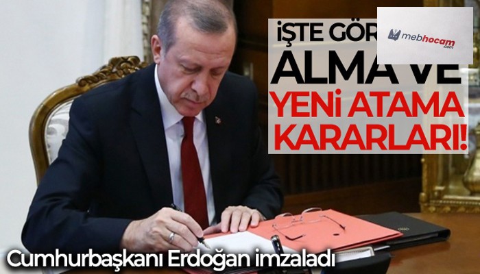 Atama ve Görevden Alma Kararları Yayımlandı